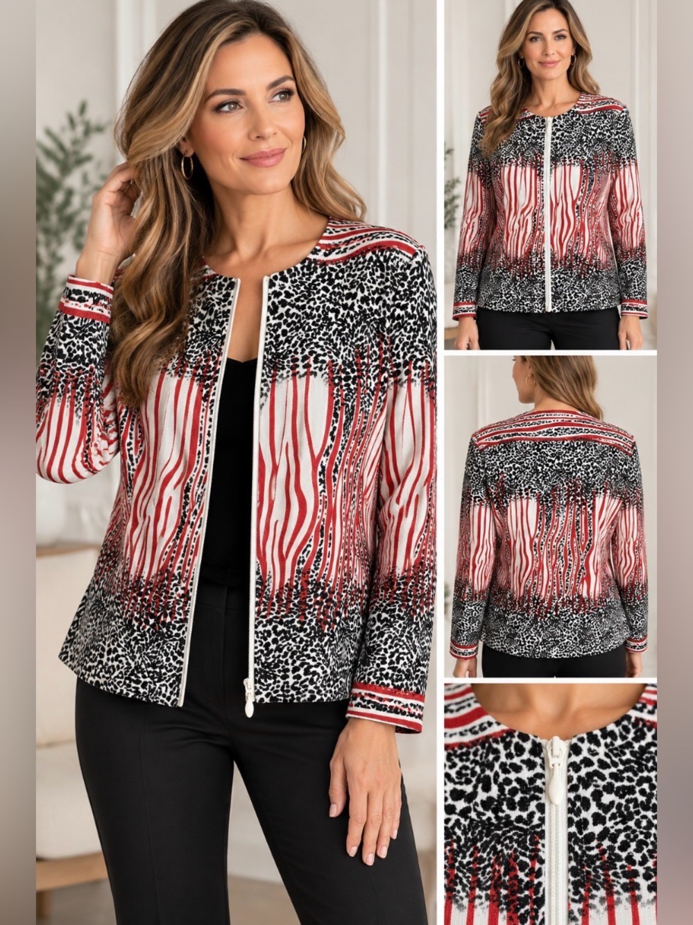 Joseph Ribkoff Zip-Front Jacket